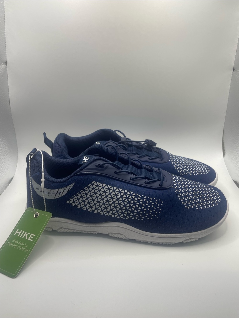 HIKE Women's Navy Athletic Shoes - Wide Toe Lightweight Breathable Trainers